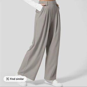 Halara Flex™ High Waisted Plicated Side Pocket Wide Leg Waffle Work Pants M